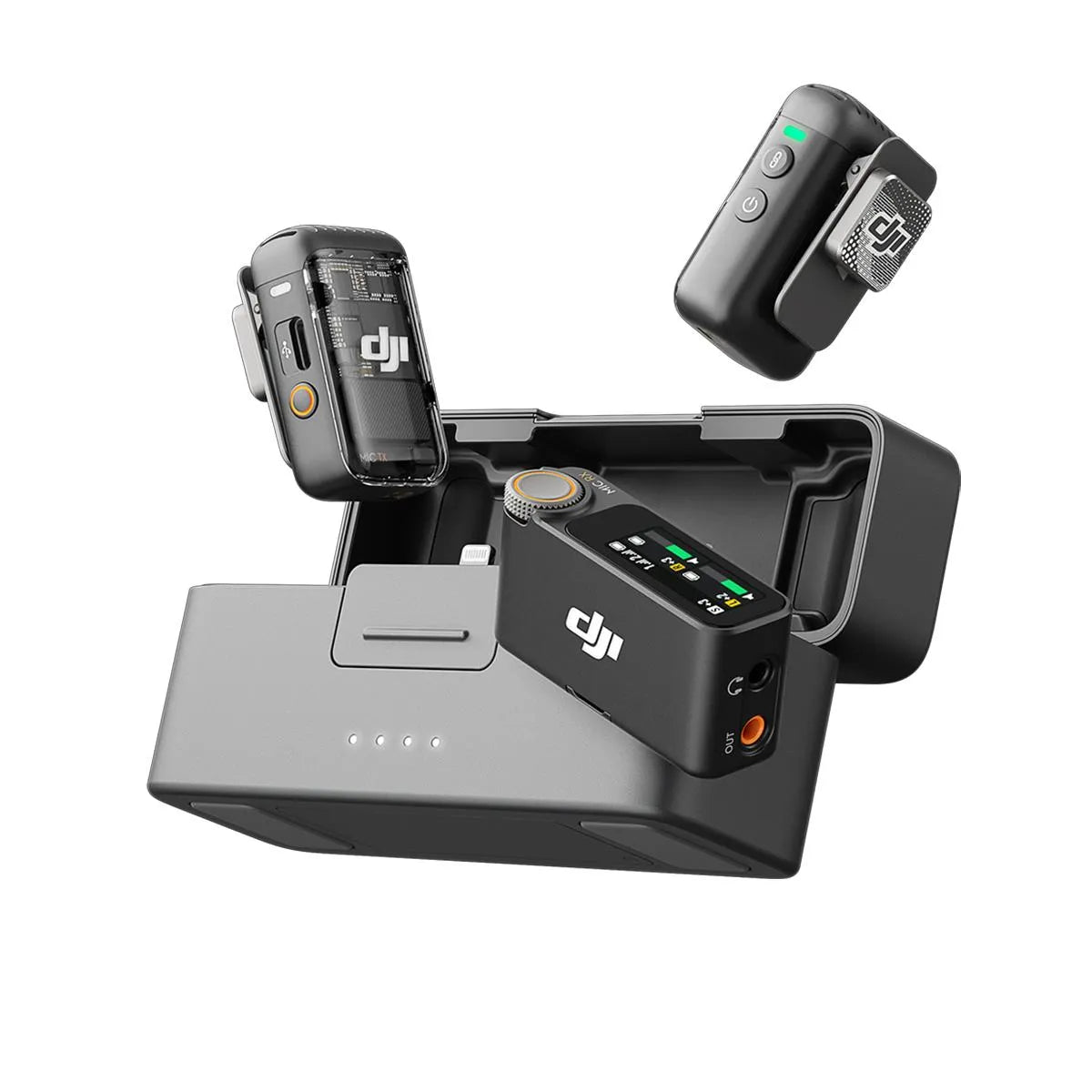 DJI Mic 3 wireless microphone system with charging case